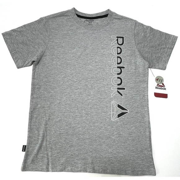 Reebok Other - NEW Reebok Athletic T-Shirt Gray Youth Boys Size‎ XXL 18 NWT Logo Short Sleeve
